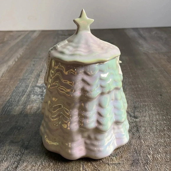Anthropologie | Iridescent Christmas  🎄 Tree Mug w Lid - Picture 3 of 8
